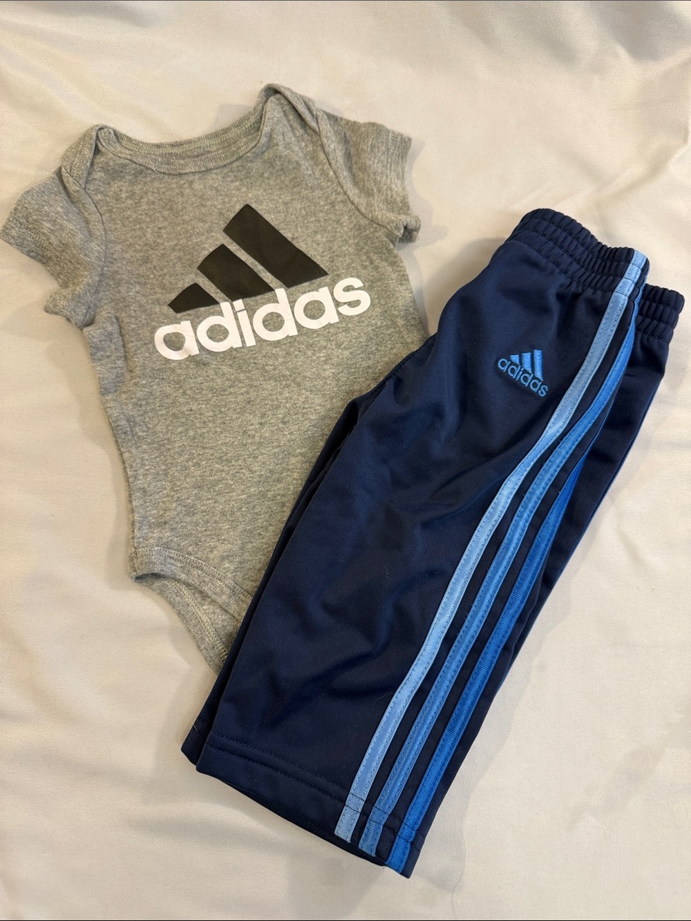 adidas Navy & Light Blue Kids Jogger Pants Set